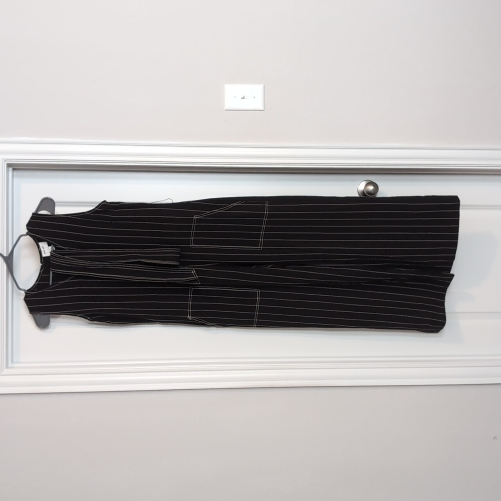 Pinstripe Black Nine West Jumpsuit